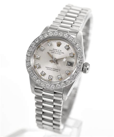 rolex damenuhr weissgold brillanten|rolex lady datejust.